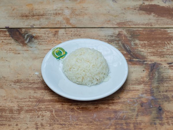 Arroz blanco preparado, en porciones.